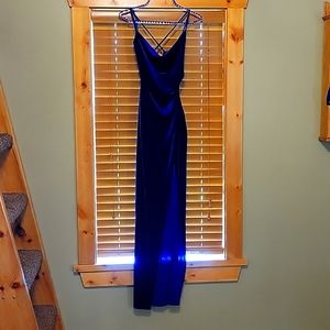 Velvet royal blue dress
